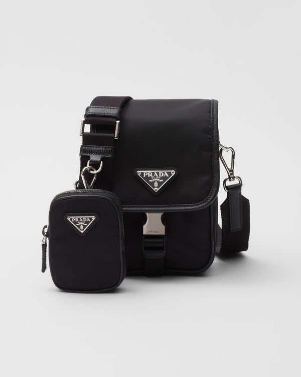 Sac porté épaule en Re-Nylon et cuir Saffiano - #6