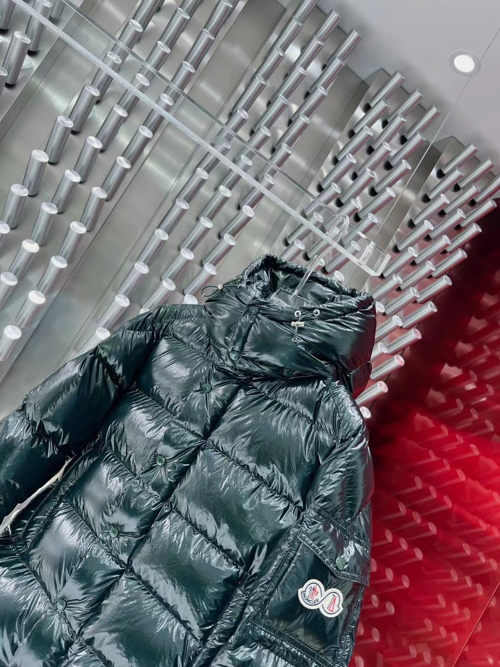 Moncler Maya 70e anniversaire édition spéciale Vert Foncé Brillant