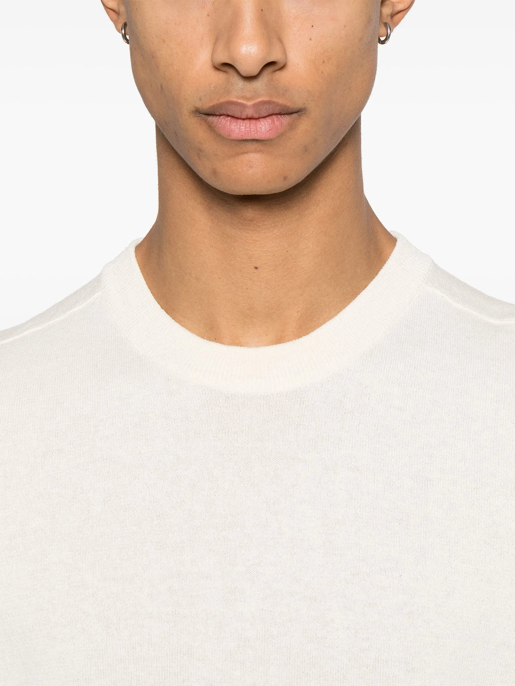 Stone Island Pull Col Rond Beige
