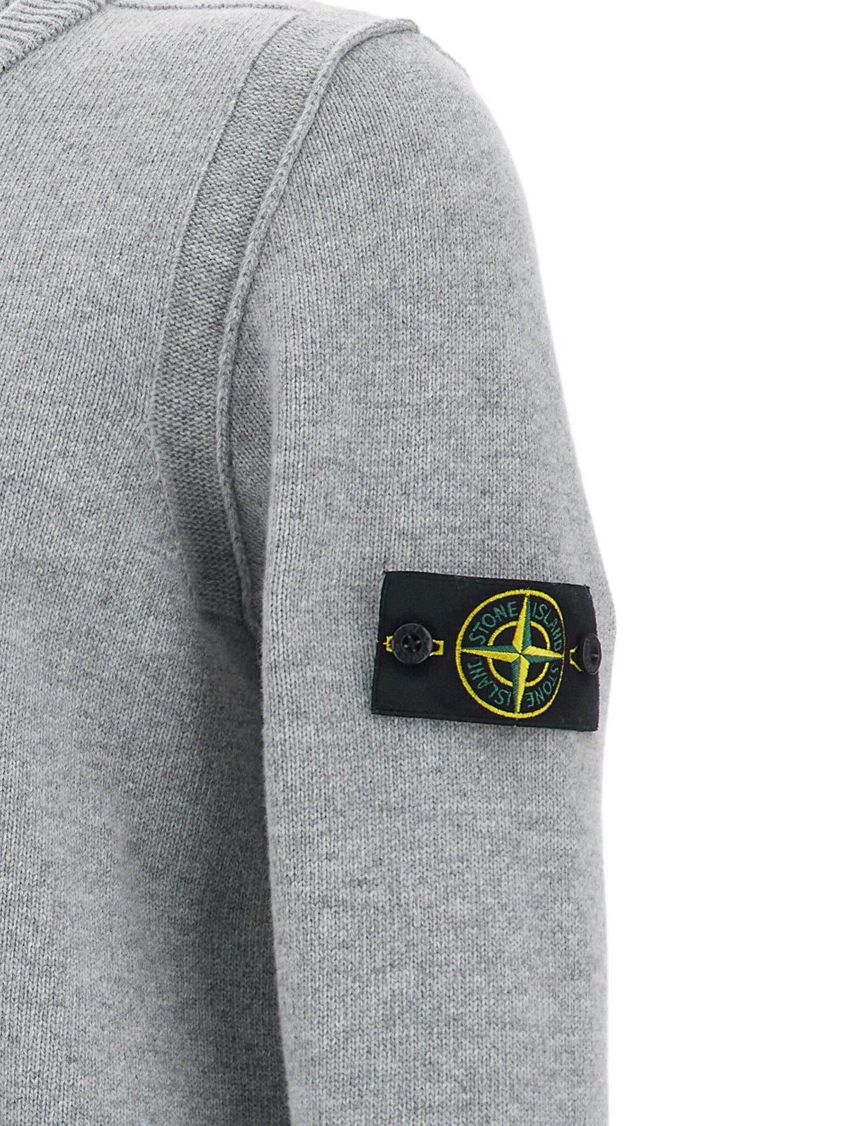 Stone Island Pull Col Rond Gris