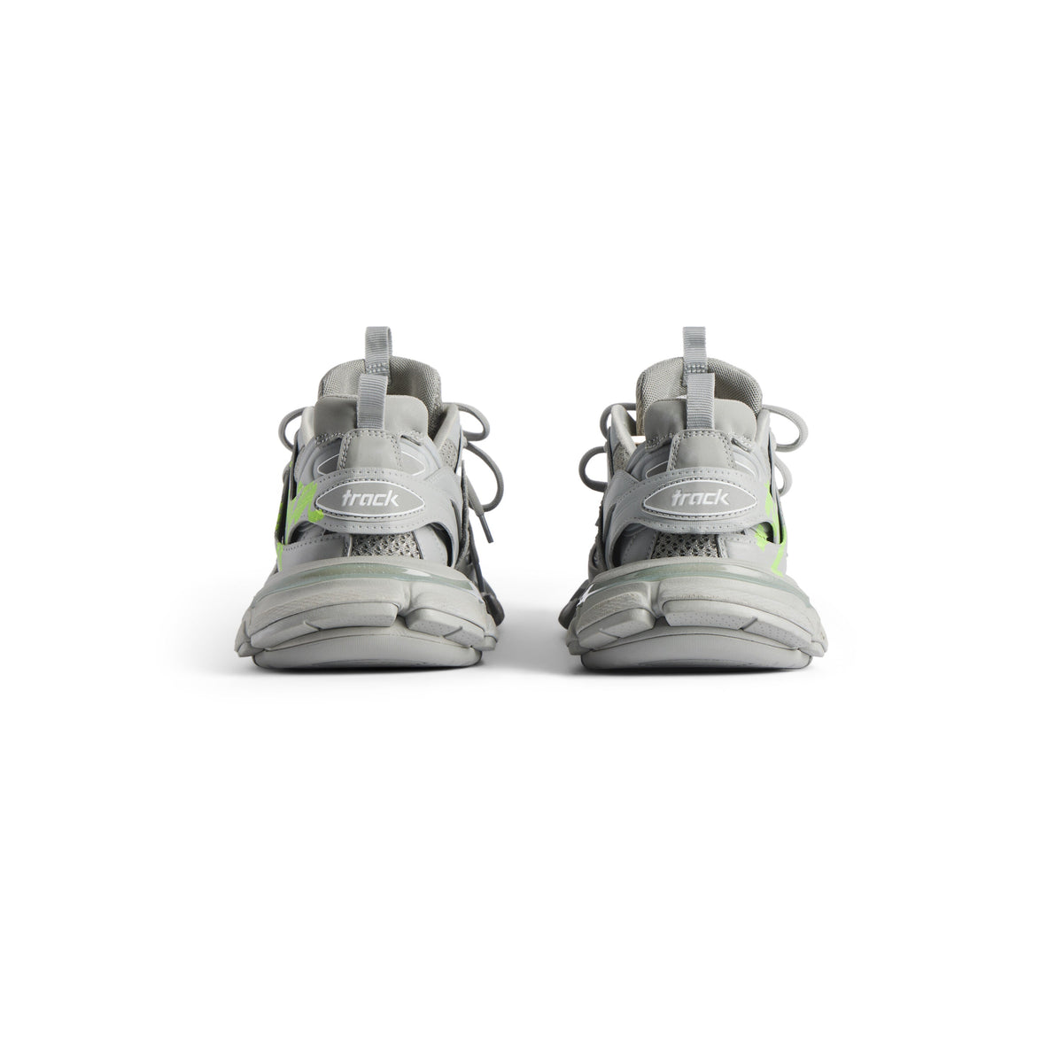 Balanciaga Track Gris Avec Logo Jaune Fluo
