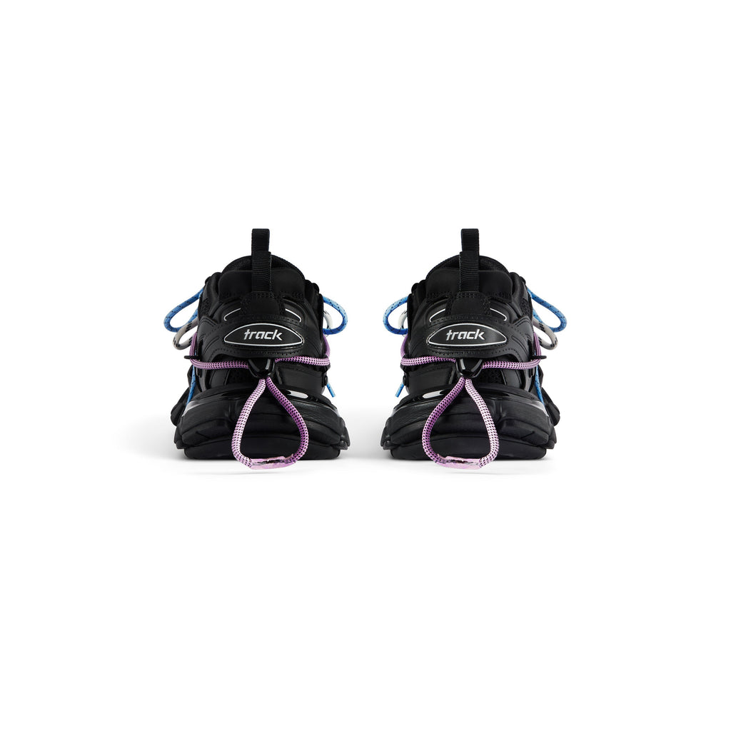 Balanciaga Track Noir Avec Laces Rose Et Bleue