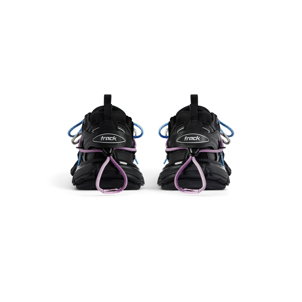 Balanciaga Track Noir Avec Laces Rose Et Bleue