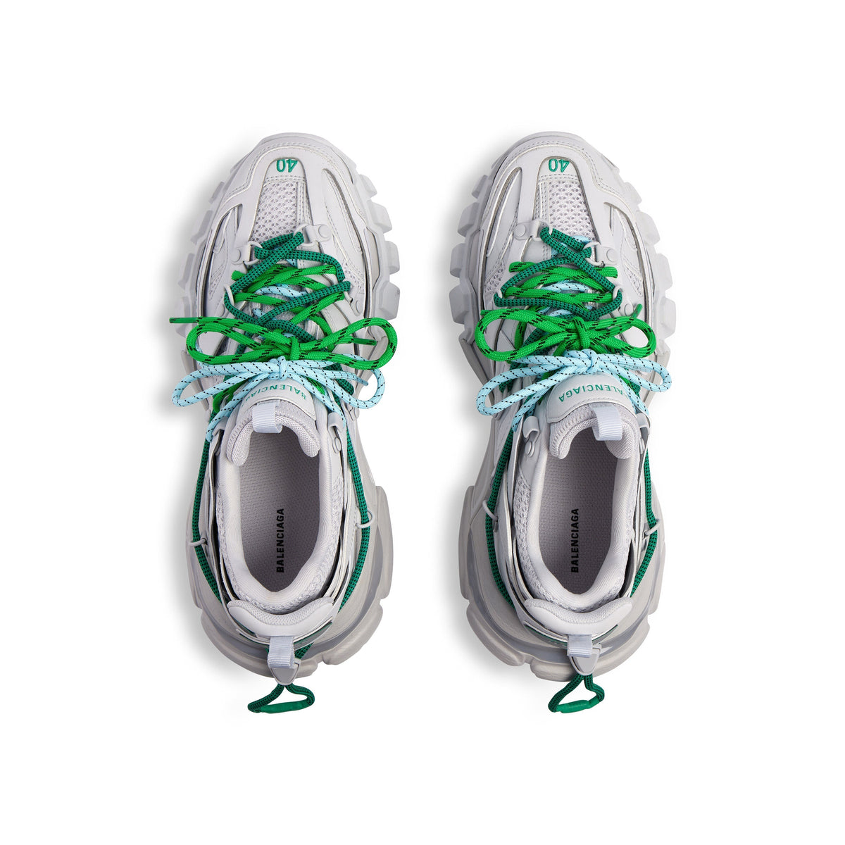 Balanciaga Track Gris Avec Laces Verte et Bleue