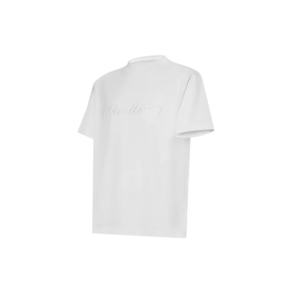 Tee-shirt à manches courtes avec signature ornementée