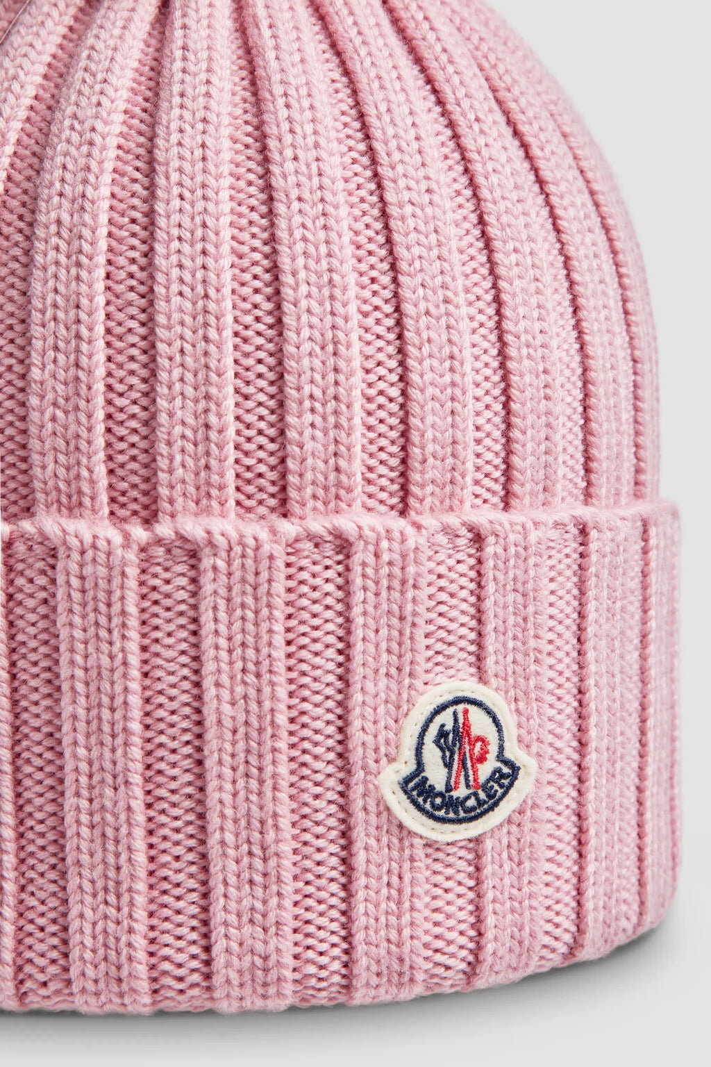 Bonnet en laine avec pompon Rose Clair