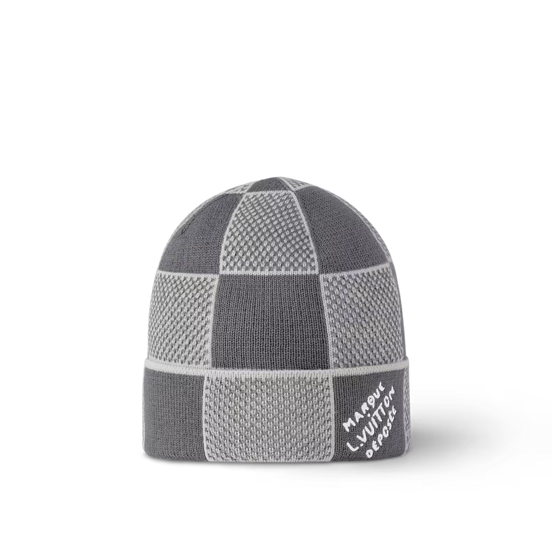 Bonnet et Écharpe Damier Heritage Gris