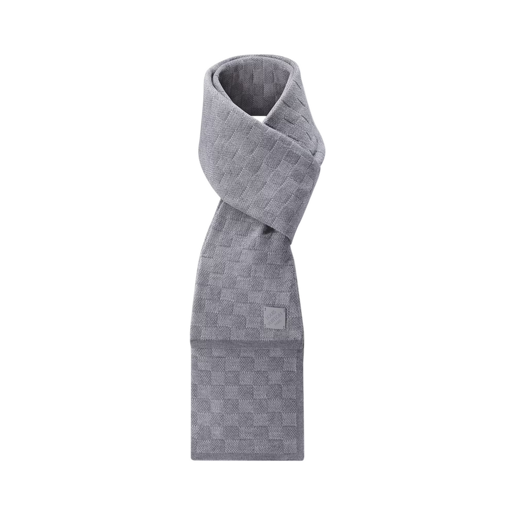 Bonnet et Écharpe Neo Petit Damier Gris