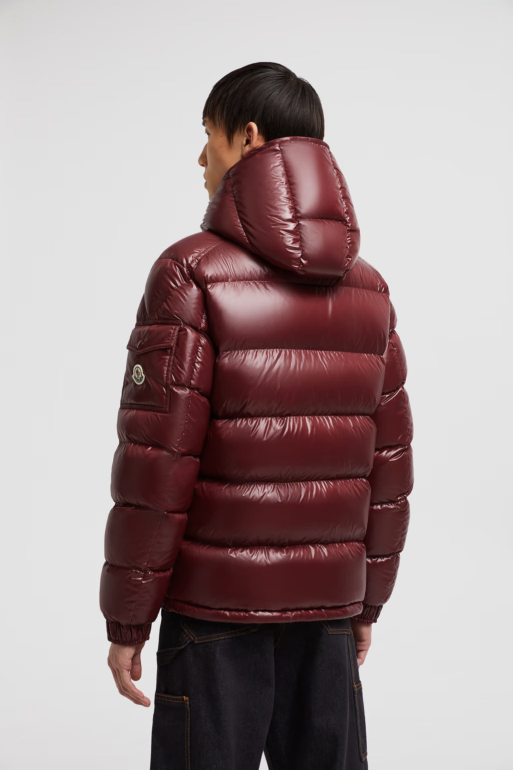 Doudoune courte à capuche Moncler Maya Bodeaux